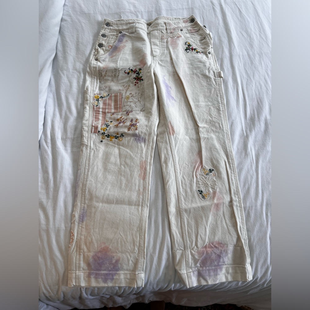 Free People patch jeans